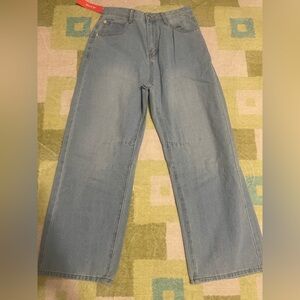 335 Stylish Light Blue Women's Wide Leg Jeans
